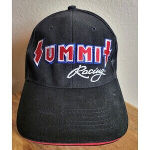 Summit Racing, Black, American Flag Embroidered Snapback Hat/cap Vintage